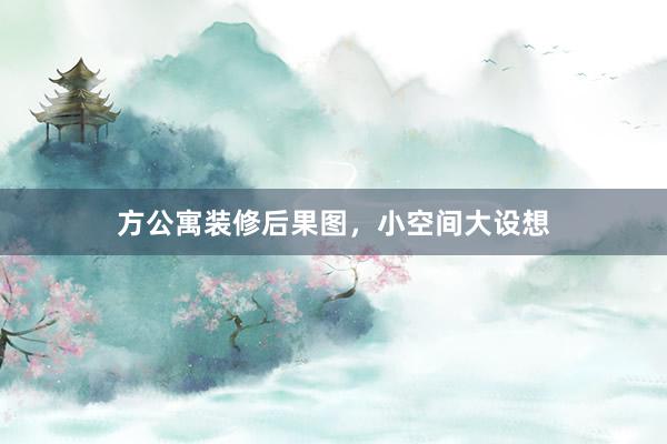 方公寓装修后果图，小空间大设想